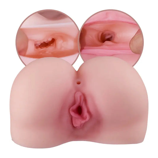 Petite Fesse Masturbateur Réaliste Vagin & Anus Double Canal 1.1KG Acmejoy