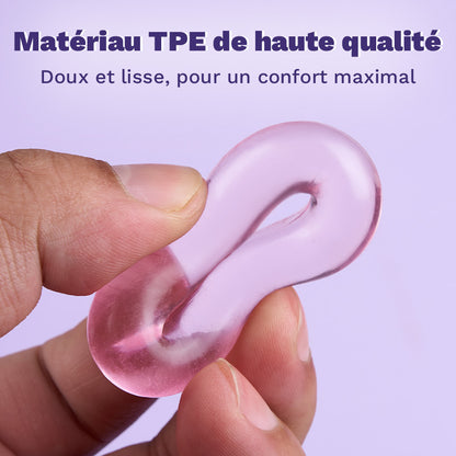 Set de 3 anneaux de pénétré - Anneaux en TPE haute élasticité pour le plaisir masculin