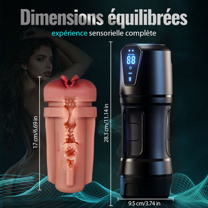 Challenger - 10 Vibrations, 5 Aspirations, Vagin Ultra-Réaliste, Masturbateur Simulé