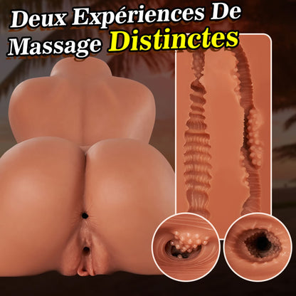 2.7KG 3 IN 1 Doggystyle Brown Poupée Sexuelle Réaliste