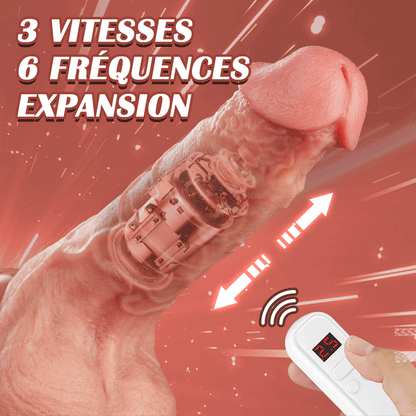 Pulsations à haute fréquence, 3 vitesses, 6 modes, gode réaliste de 22 cm