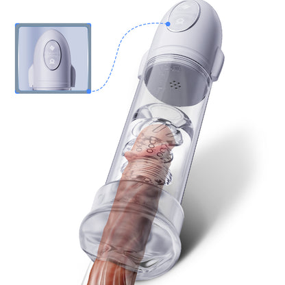 Launcher – Appareil de vibration et de suction avec tube interne transparent pour l’agrandissement et la revitalisation du pénis