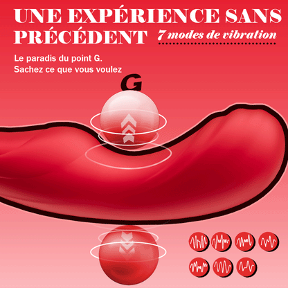 Amour de Rose – Vibromasseur Féminin avec 7 Fréquences de Vibration, Oscillation et Léchage de Langu