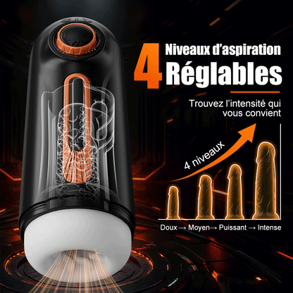 【prévente】Alien – Masturbateur 6-en-1 avec va-et-vient, vibrations & fonction chauffante, sensation de fellation avec 4 modes de succion