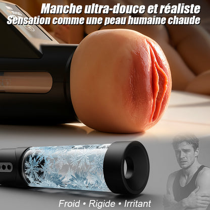 Ravish - Manche en forme de chair, aspiration longue durée, guidage clair, masturbateur automatique masculin