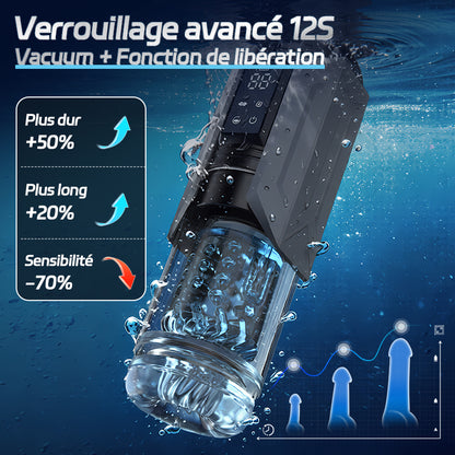 King - Masturbateur automatique 4 en 1 pour hommes, 100% étanche