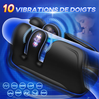 Vibrateur automatique à 10 doigts pour massage et thérapie du pénis