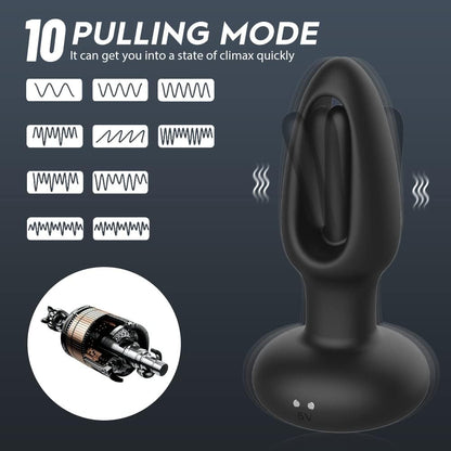 10 Vibrations Tapotements puissants Plug anal Stimulation du point G et de la prostate