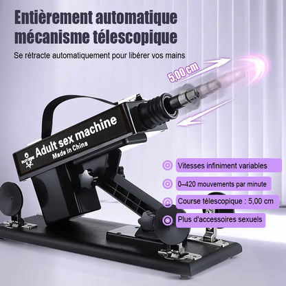 Plaisir ultime avec la machine sexuelle la mieux notée - 7 accessoires, poussée automatique, amour anal