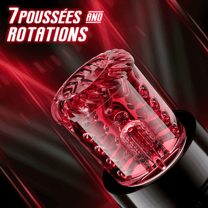 Cinder – Stroker de fellation à poussée, rotation, aspiration, vibration et léchage, contrôlé par application