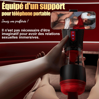 【Expédition le 20 août】Kiss Mark - Masturbateur masculin avec écouteurs, 9 vibrations, 9 succions, 9 rotations