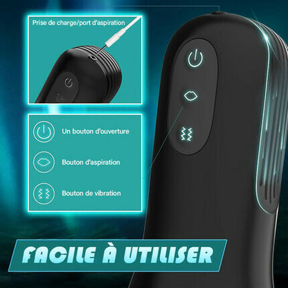 5 Succion 10 Vibration Entrée Vaginale Simulée Masturbateur Cup