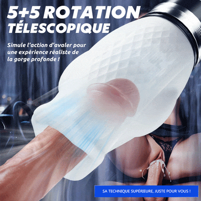 Tornado 3.0 - Masturbateur à double moteur sexe oral 7 vibrations 5 rétractions 5 rotations
