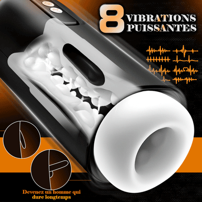 Sophia – 8 Modes de Vibration 8 Modes d'Aspiration Manchon Réaliste 3D Masturbateur Masculin Automatique