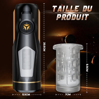 【NOUVEAU】Dylan Masturbateur Cup Automatique 2 en 1 Vulve Bouche 5 Va-et-vient Rotation