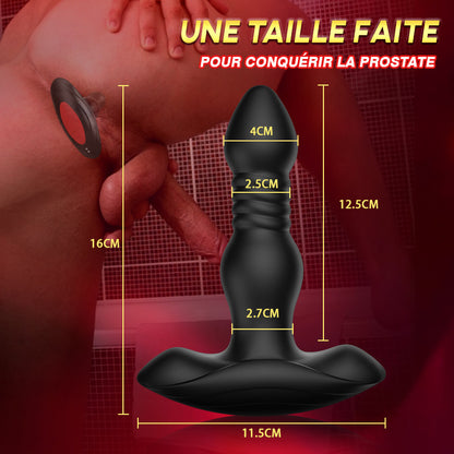 L'EXPLORATEUR ANAL Vibromasseur anal prostatique 3 télescopiques 10 vibration Aaron AS