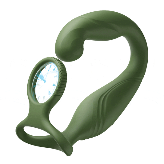 Masseur prostatique vibrant et oscillant Logan 10 avec 2 anneaux de pénis pour hommes et couples homosexuels