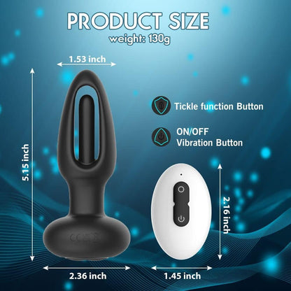 10 Vibrations Tapotements puissants Plug anal Stimulation du point G et de la prostate