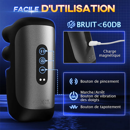 Vibrateur automatique à 10 doigts pour massage et thérapie du pénis