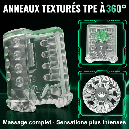 【Abordable】Heaven - Masturbateur Automatique 5-en-1 Rotatif Poussant Aspiration Vibrant Léchage Stroker