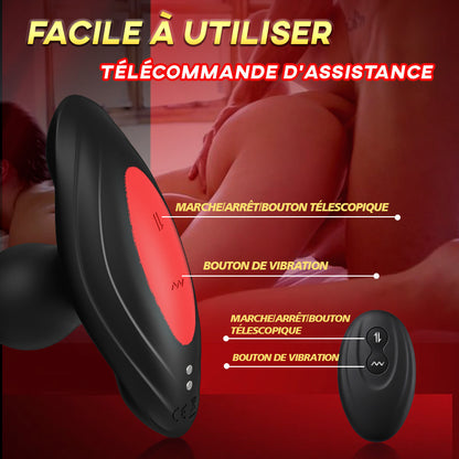 L'EXPLORATEUR ANAL Vibromasseur anal prostatique 3 télescopiques 10 vibration Aaron AS