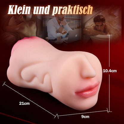 Jouet sexuel oral clitoridien à texture 3D Stroker 2 en 1 Pocket Pussy 0,8 kg