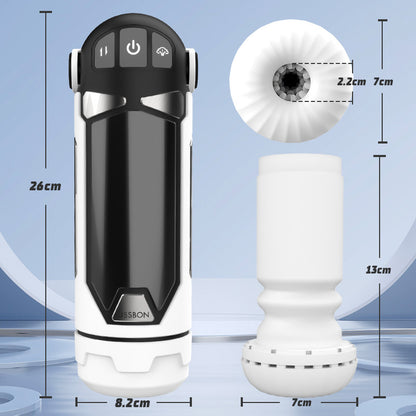 Masturbateur Cup pour hommes avec 4 modes d'étirement et fonction de chauffage avec housse anti-poussière ajustable