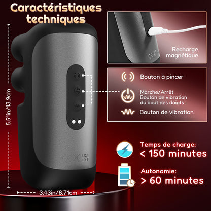 Vibrateur automatique à 10 doigts pour massage et thérapie du pénis
