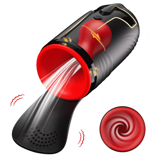 Chevalier-10 Vibration 5 Succion orale 3 Torsion Entraînement + Masturbation du gland
