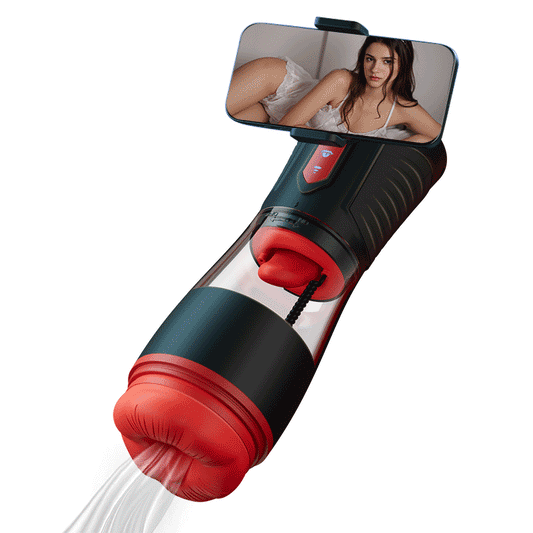 【Expédition le 20 août】Kiss Mark - Masturbateur masculin avec écouteurs, 9 vibrations, 9 succions, 9 rotations