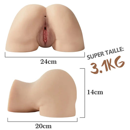 Masturbateur réaliste avec lèvres et clitoris super réel 3.1kg Moruioy Moruioy
